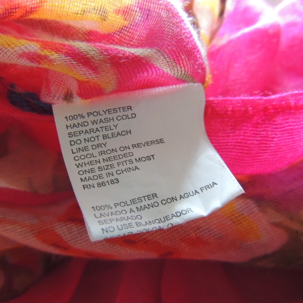 Pink Floral Infinity Scarf - Picture 9 of 9